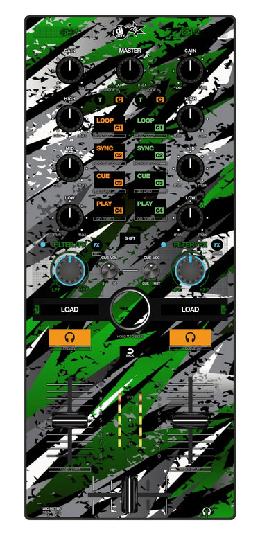 Reloop Mixtour Skin Sparkasm Green
